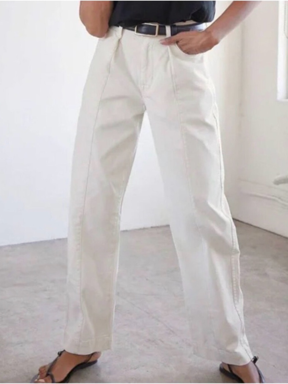 AYR Recess Pant in Off-White/Cream